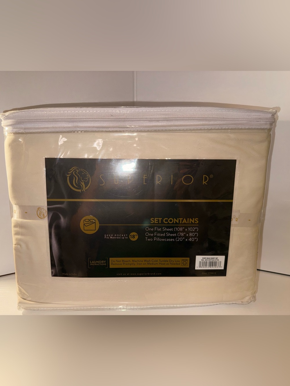 NIP Superior Egyptian Cotton 300 Thread Count King Sheet Set – Ivory